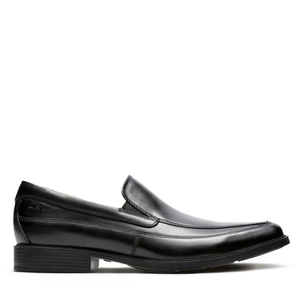 Clarks Mens Tilden Free Wide Fit Shoes Black | CA-2834751